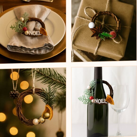Wreath Flippers Handcrafted 3" Assorted Grapevine Ornaments - Picture 1 of 2